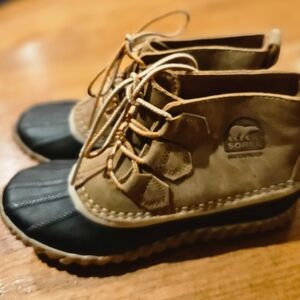 Sorel Kids Brown and Black Rain Boots